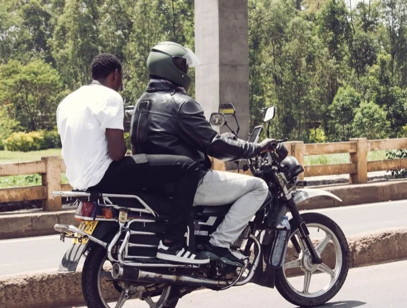 motorbike ride through nairobi city streets — illustrative editorial photography, not a verified location
