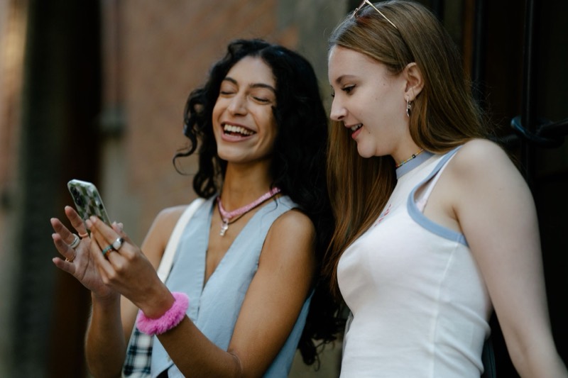 Friends socializing together